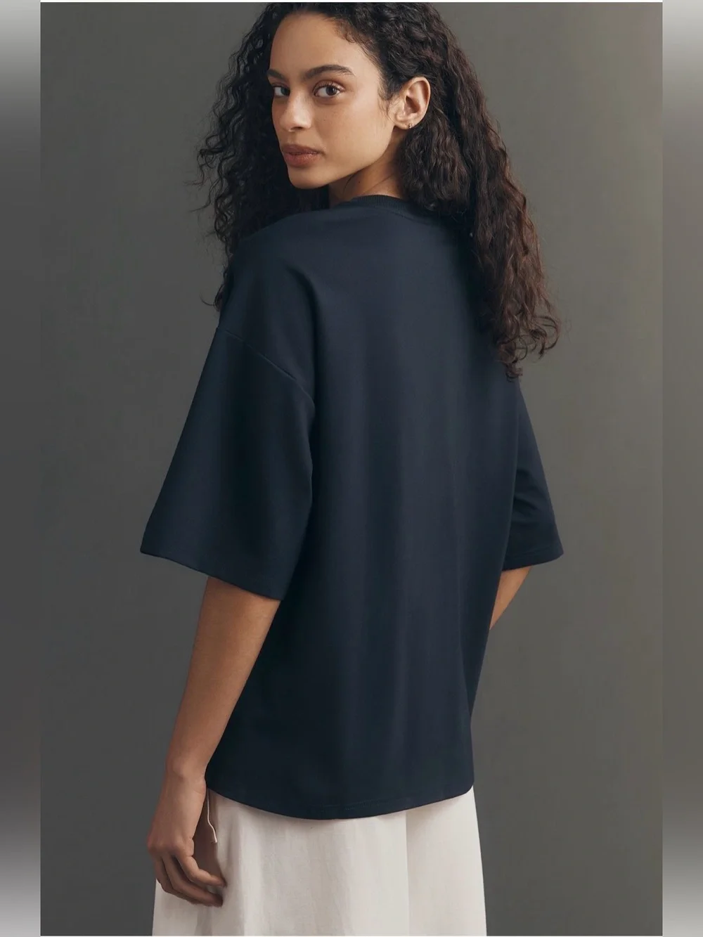 Anthropologie Maeve Structured Boyfriend Tee - Picture 3 of 12